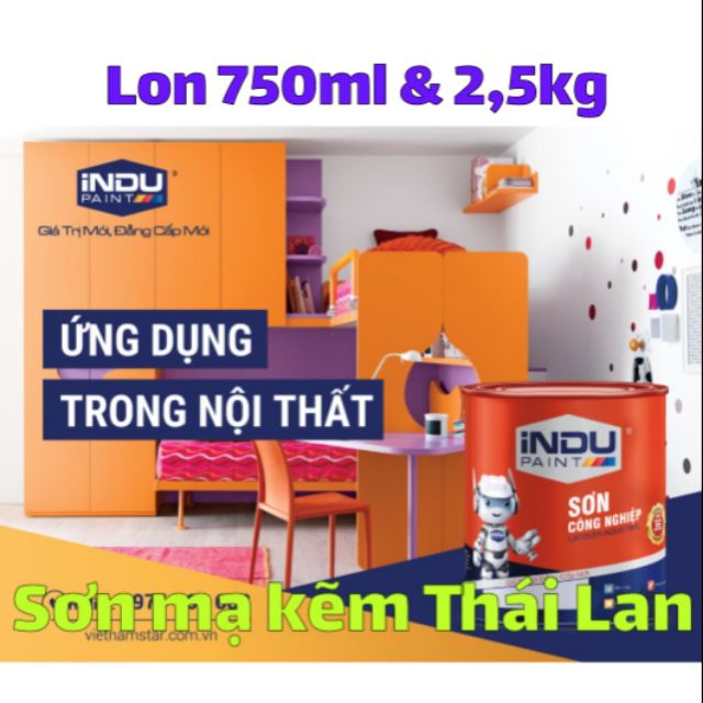 SƠN MẠ KẼM LON 750ml &amp; 2,5kg