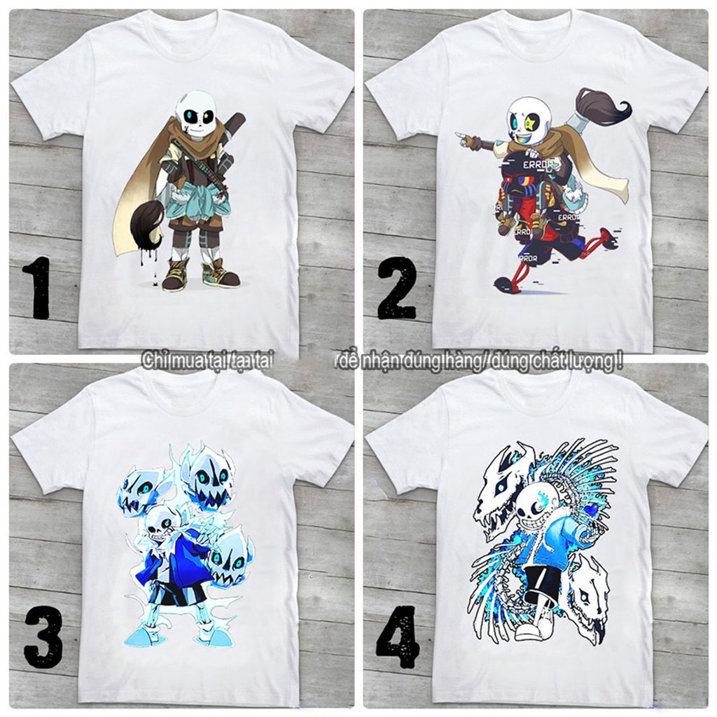 BST Áo thun Sans Undertale siêu độc nhiều mẫu S06 | Áo Among Us Trẻ Em Đẹp | Áo Chất