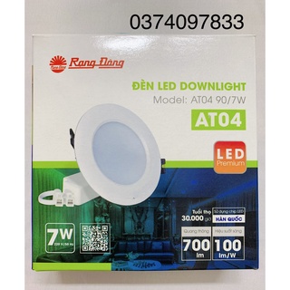 Đèn led rạng đông âm trần downlight at04 7w/90mm