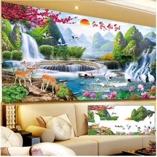 Tranh đính đá phong cảnh đẹp đủ size.