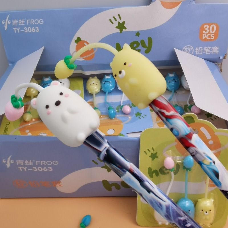 Nắp đậy bút chì Molang - Vỉ 3 cái