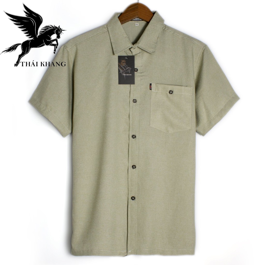 Áo sơ mi nam trung niên vải đũi mềm mát kẻ Caro nhỏ phù hợp cho người lớn tuổi từ 50 đến 85kg | BigBuy360 - bigbuy360.vn