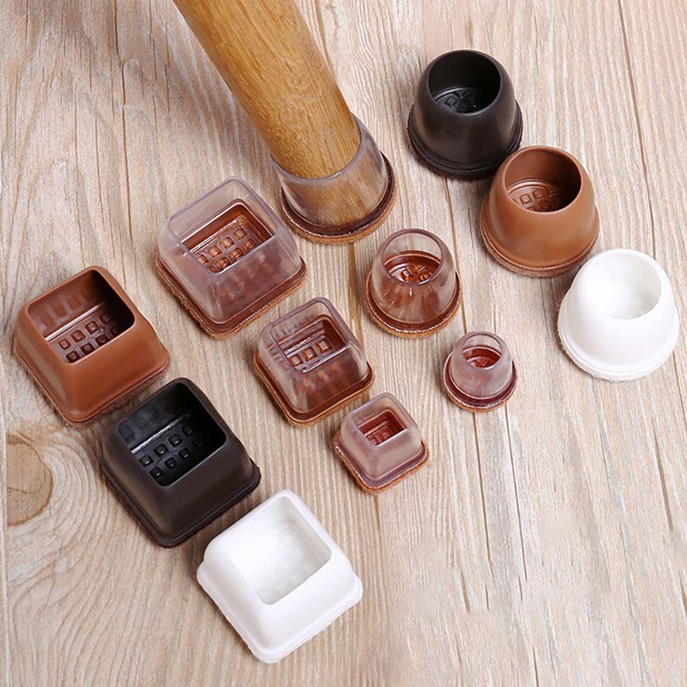 MIQUEL Set 8 Miếng Đệm Bảo Vệ Chân Bàn Ghế Hình Tròn / Vuông Tiện Dụng