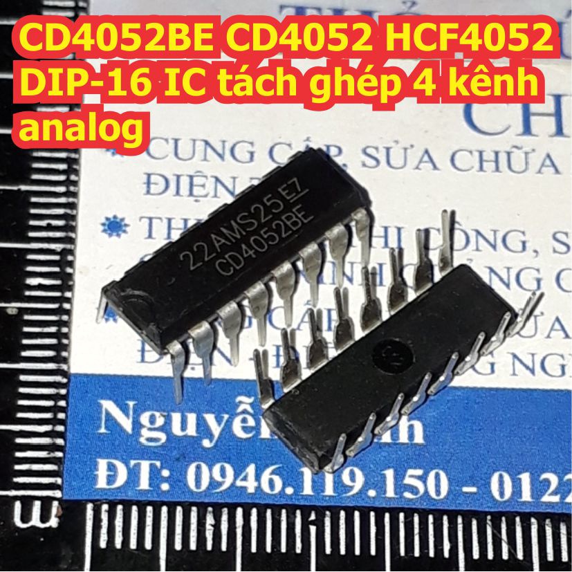 10 con CD4052BE CD4052 HCF4052 DIP-16 IC tách ghép 4 kênh analog kde1398