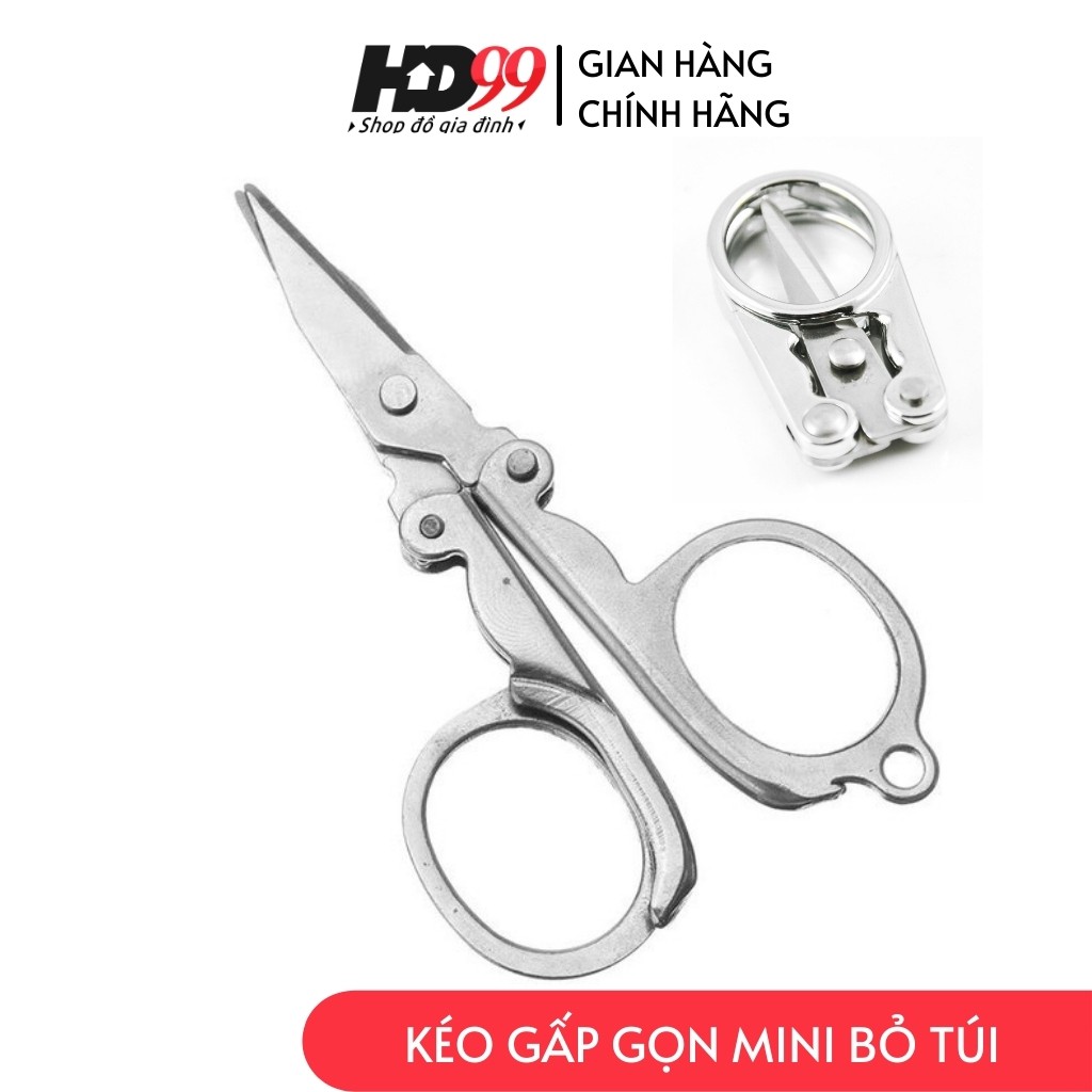 Kéo Gấp Gọn Mini Bỏ Túi HD99 Bằng Thép Không Gỉ