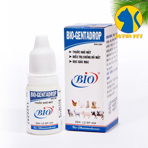 Chai Nhỏ Mắt Bio-Gentadrop 10ml Cho Chó Mèo RT