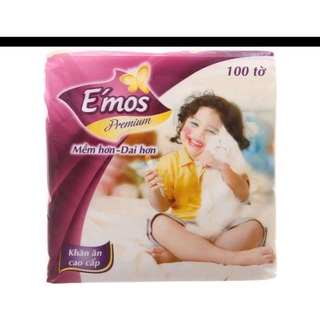 Combo 5gói khăn giấy vuông đa năng emos tím