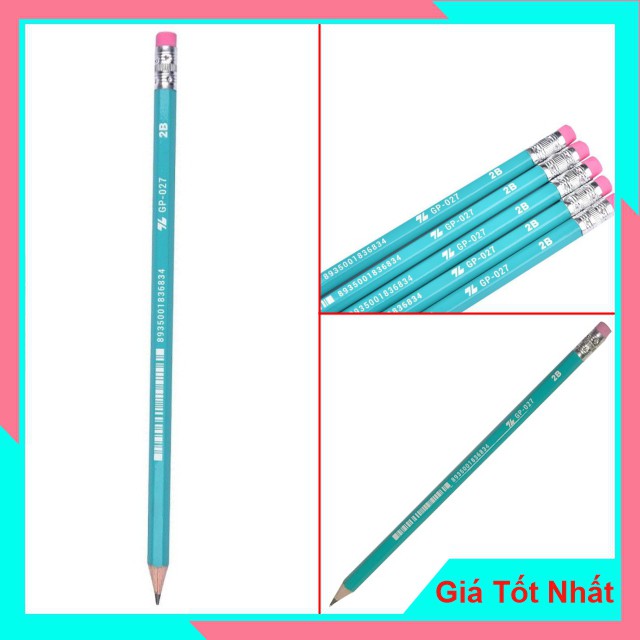 Bút Chì Gỗ Thiên Long mã số GP027 - Độ Cứng 2B, Thích Hợp Với Phác Thảo Mỹ Thuật