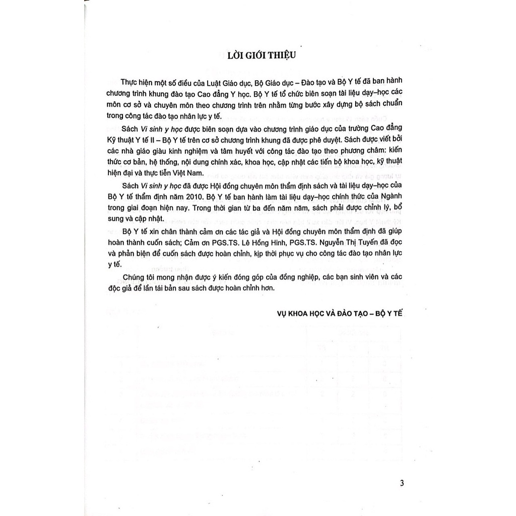 Sách - Vi Sinh Y Học - Dùng Cho Đào Tạo Cao Đẳng Y Học