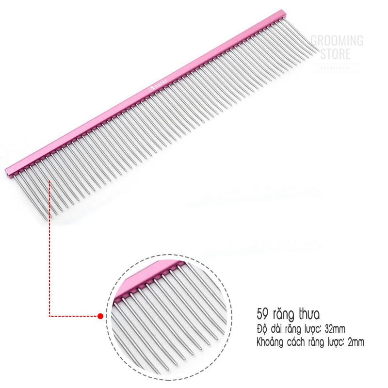 Lược grooming chuyên nghiệp - Lược chải lông chó mèo - Grooming Store
