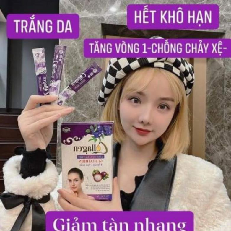 Collagen Măng Cụt Đậu Biếc Zenpali sáng đẹp da mờ nám 1 Hộp 30 gói