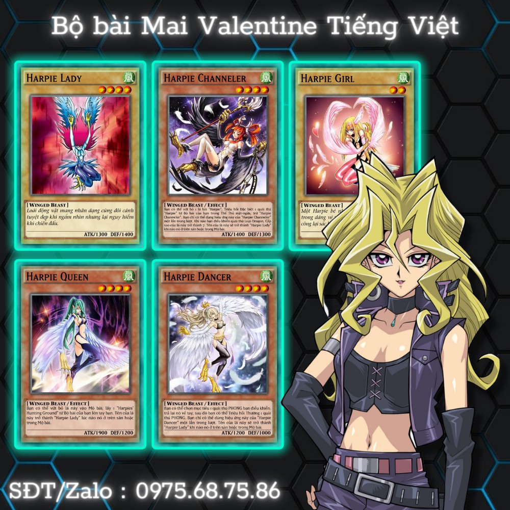 Bài Yugioh Tiếng Việt - Bộ bài Mai Valentine