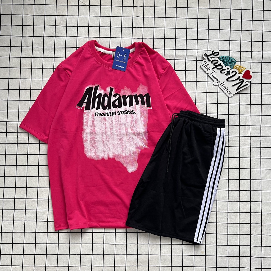 Set Bộ In Chữ Unisex AHDANM Quần Đùi 3 Line – Lapi VN, Đồ Mặc Nhà, Freesize Nam Nữ Đều Mặc Được