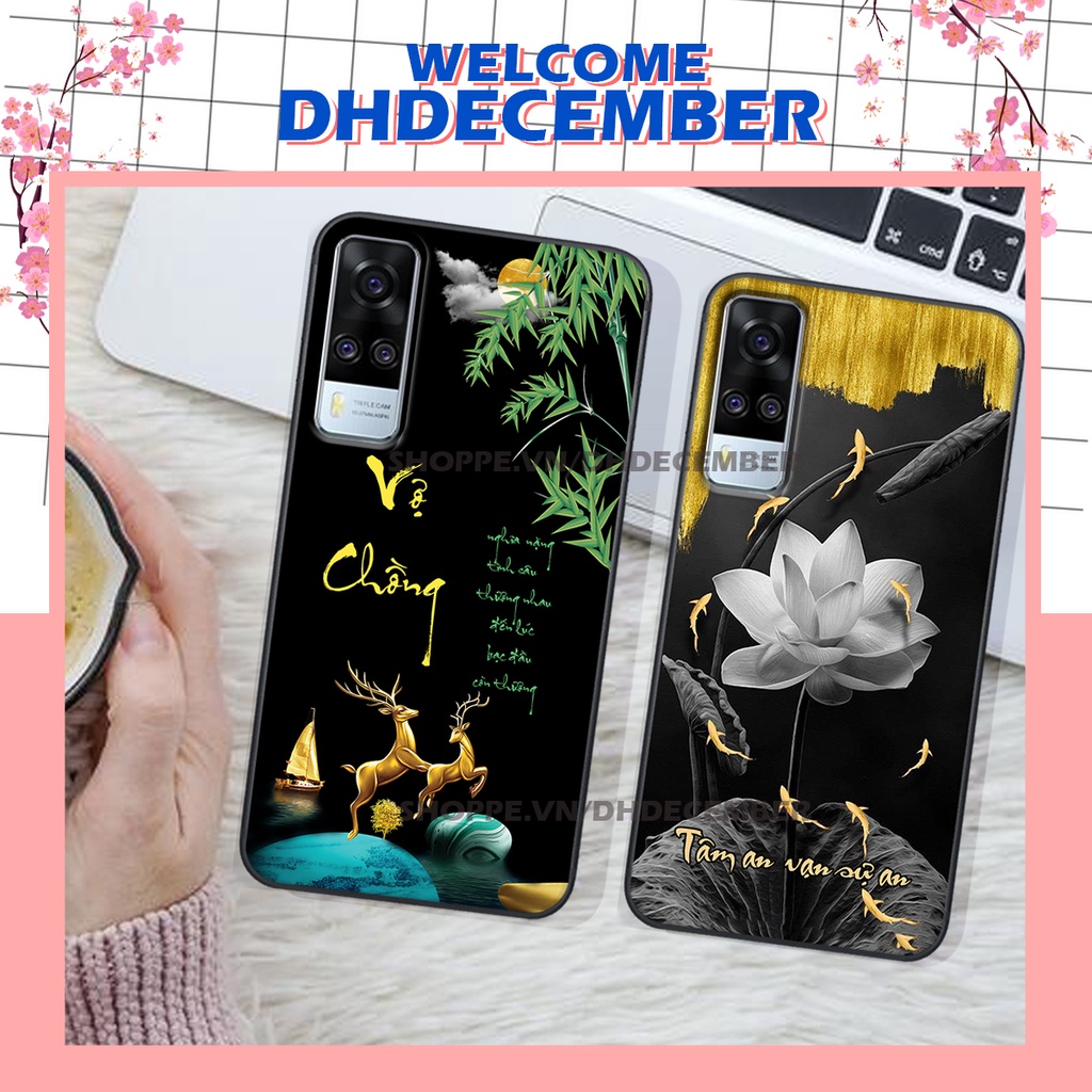 Ốp lưng Vivo Y51 2020 / Y53S in hình thư pháp tâm an vạn sự an ,mã đáo thành công SIÊU CHẤT