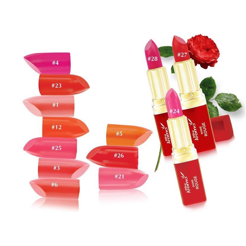 Son lì có dưỡng Mira Aroma Rouge Shinne Lips 3.5g | BigBuy360 - bigbuy360.vn