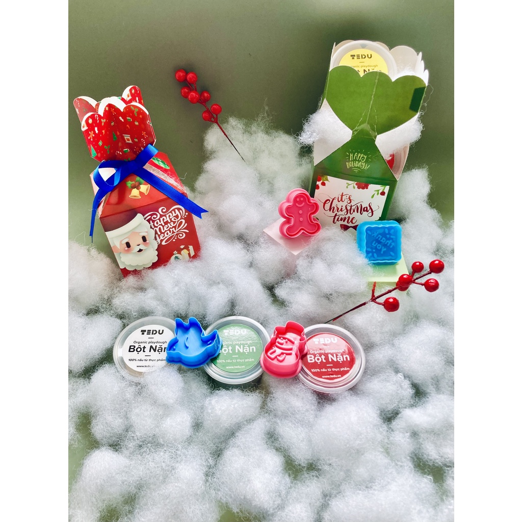 Bột nặn đất nặn an toàn TEDU set quà tặng chủ đề lễ hội - Noel
