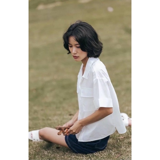 Áo sơ mi croptop cơ bản cho nữ Caffeine Studio