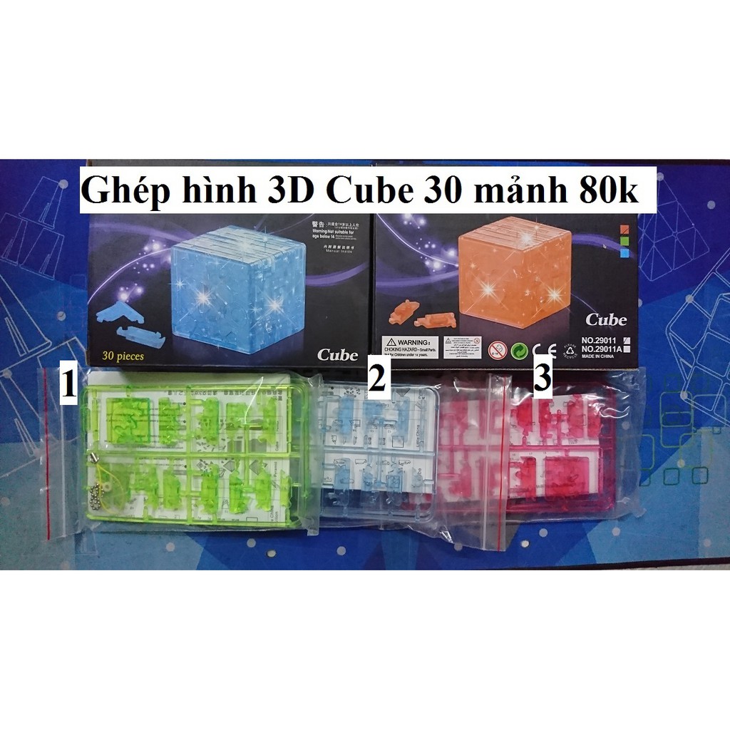 Ghép Hình 3D Hình Lập Phương Cube