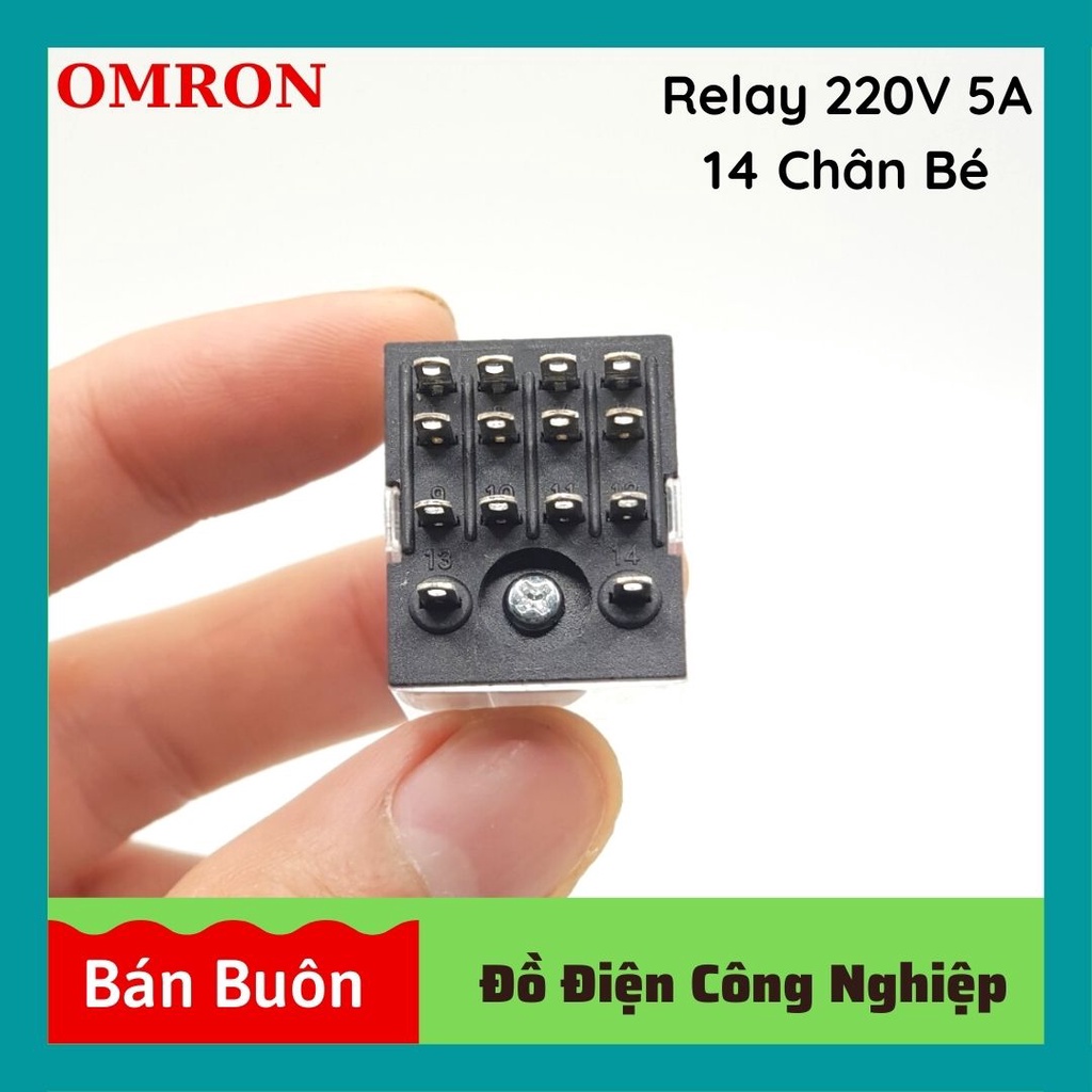Relay omron 220v 14 chân, rơ le trung gian 220v