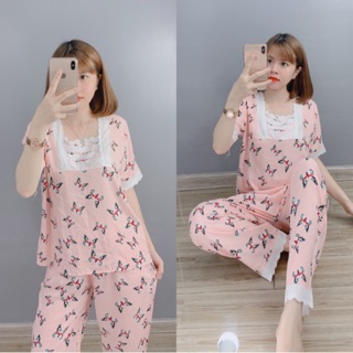 Bộ tole lanh tay ngắn ( giá sale giao ngẫu nhiên các mẫu trong hình)