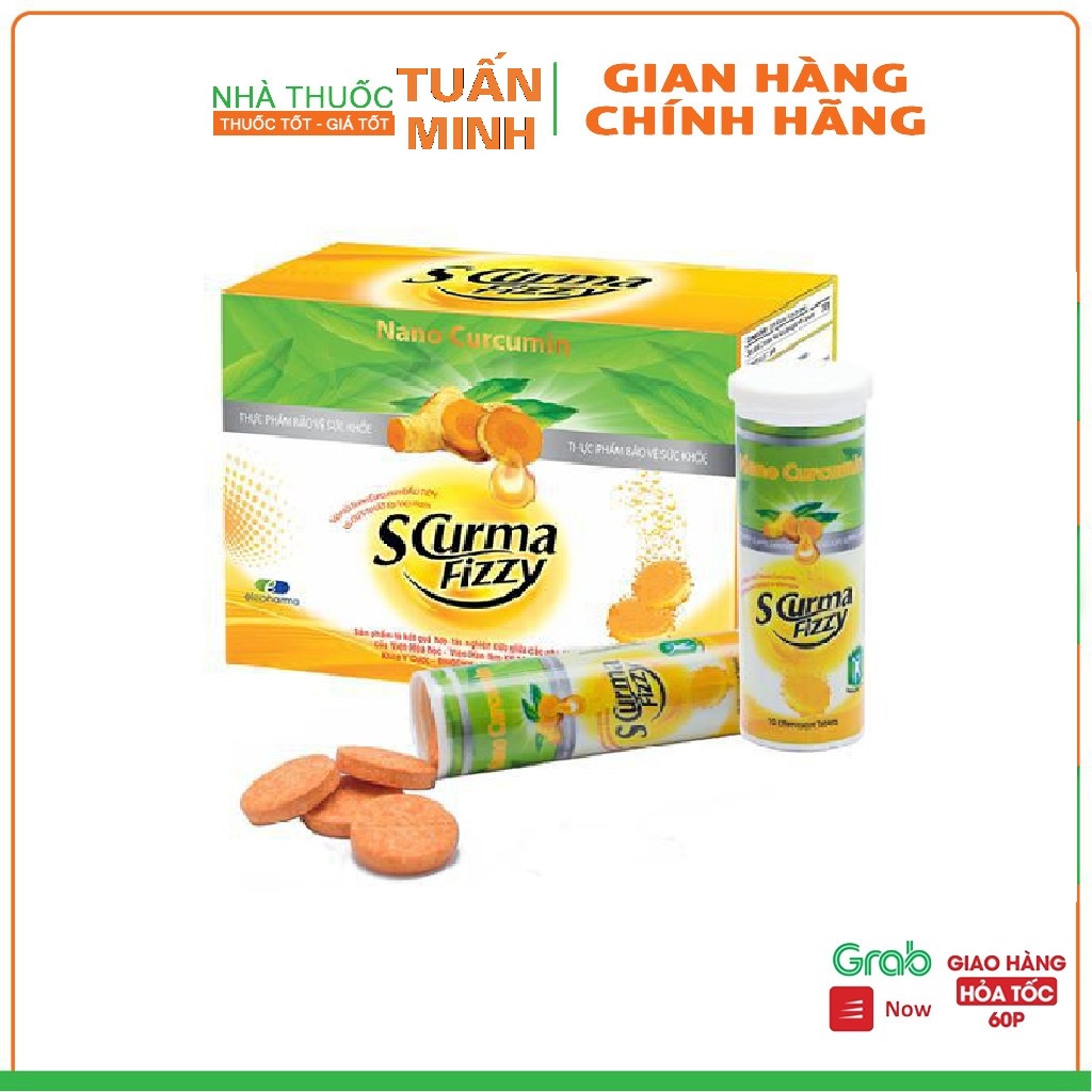 2 hộp Scurma Fizzy- viên sủi hỗ trợ các bệnh dạ dày