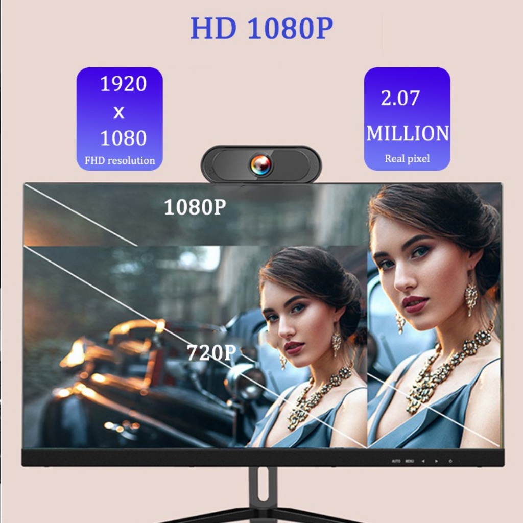 Webcam máy tính Học Zoom Full HD 1080P Máy Tính Có Mic Full HD 1080P Hình Ảnh Cực Nét Bền Đẹp Giá Rẻ Full Box