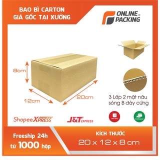 20x12x8 hộp carton đóng hàng [ vỏ , ốp lưng, màn hình điện thoại ]