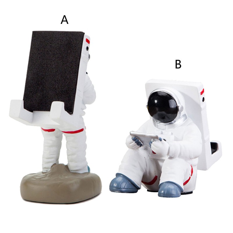 Utake Resin Astronauts Mobile Phone Tablet Holder Support Desktop Decoration Ornament