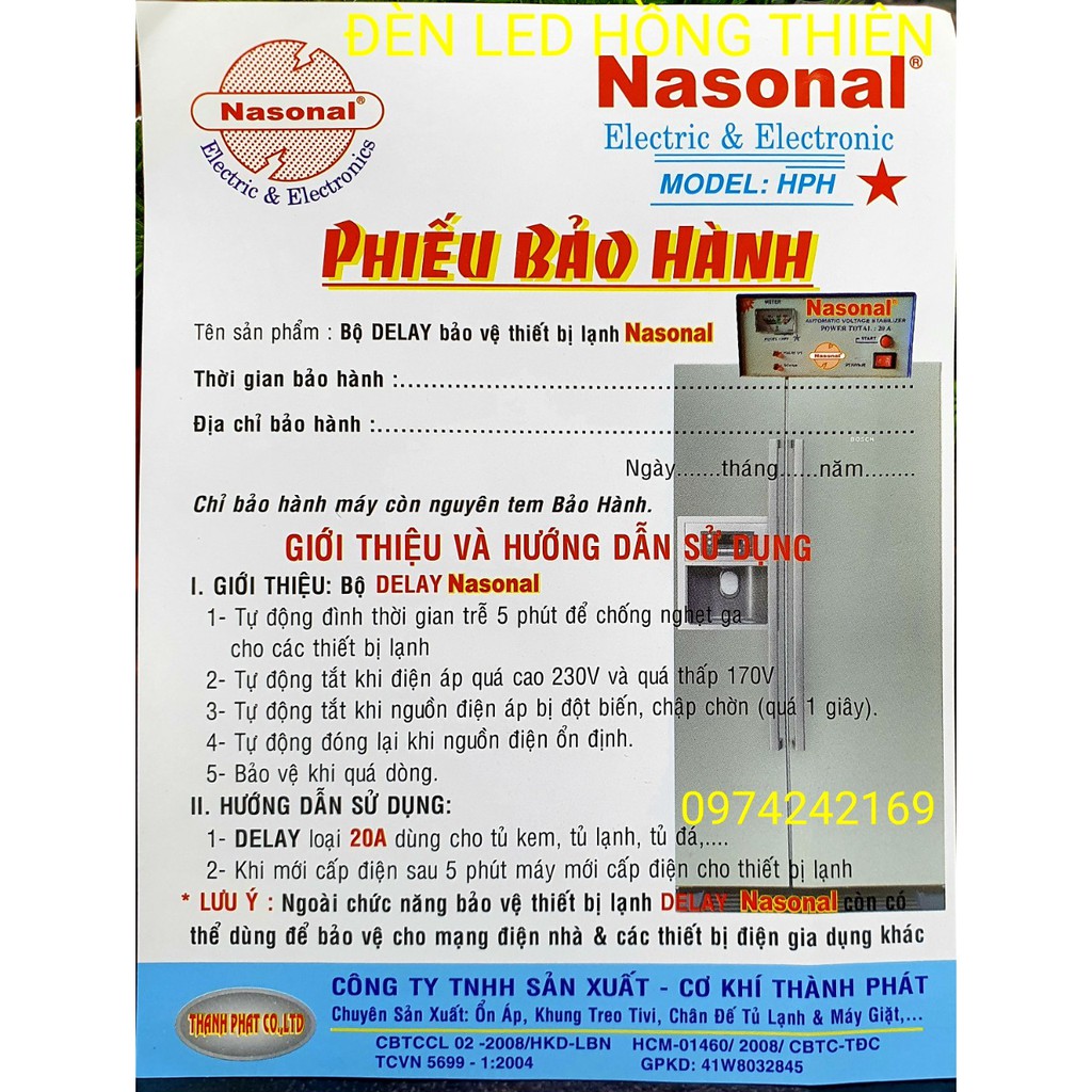 ỔN ÁP BẢO VỆ TỦ LẠNH 20A .30A