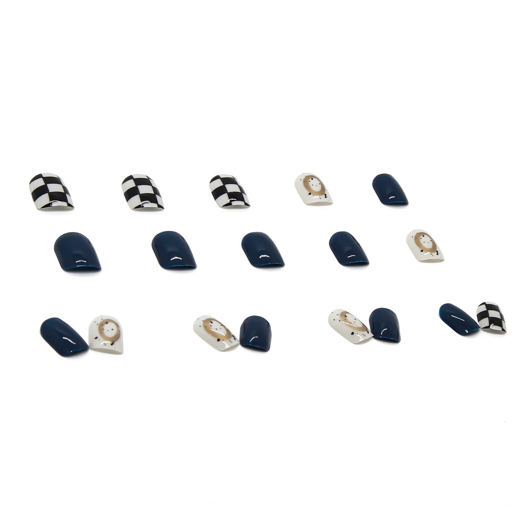 1191 bộ móng tay giả set móng giả trong suốt móng tay giả đính nơ móng tay giả dài đính đá móng giả đẹp bộ móng tay giả đính đá móng tay giả đính đá ngắn  bàn cờ