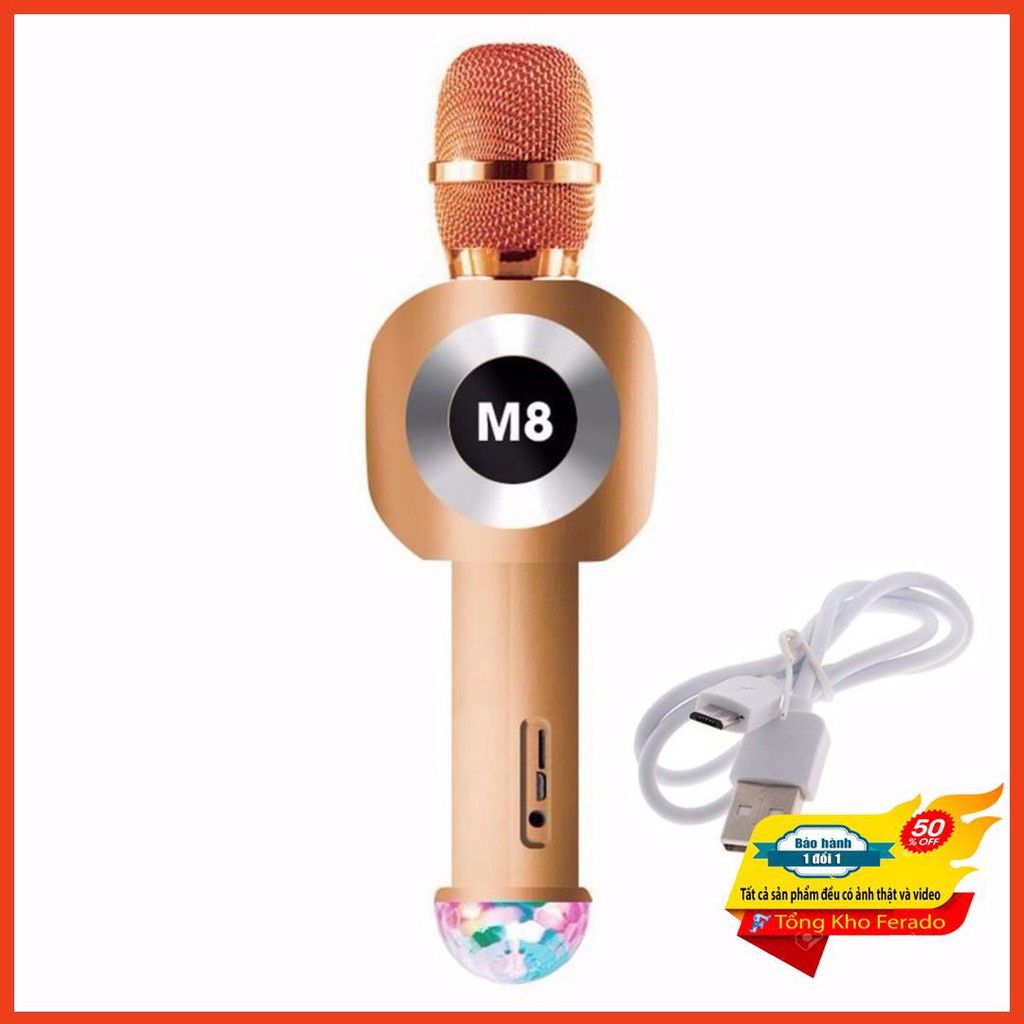 [ Siêu rẻ ] Micro Karaoke Bluetooth M8