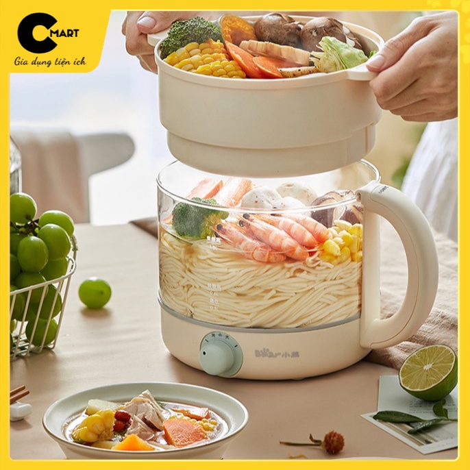 Nồi Lẩu Điện Mini Thủy Tinh Chịu Nhiệt Cao Cấp Bear DRG-P12E5 [CMART_GIA DỤNG TIỆN ÍCH]