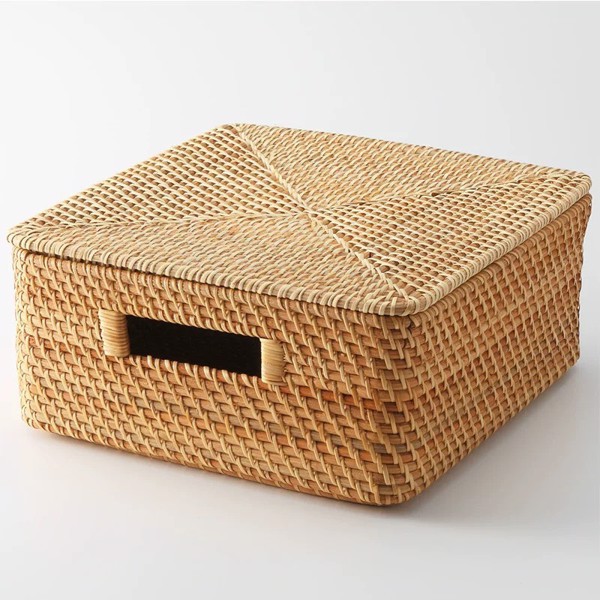Giỏ mây tre đan thủ công BAMBOOO ECO đựng đồ dùng cá nhân, quần áo, sách báo trong gia đình thân thiện môi trường