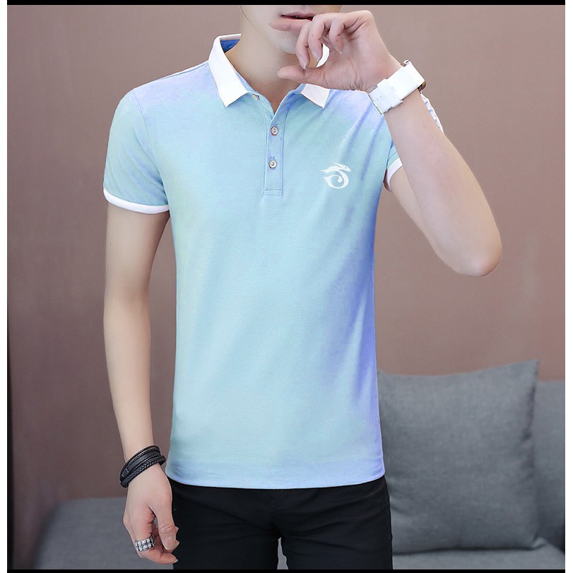 ÁO THUN NAM NGẮN TAY GARENA CỔ SƠ MI CAO CẤP ATN02-XANH BIỂN | BigBuy360 - bigbuy360.vn