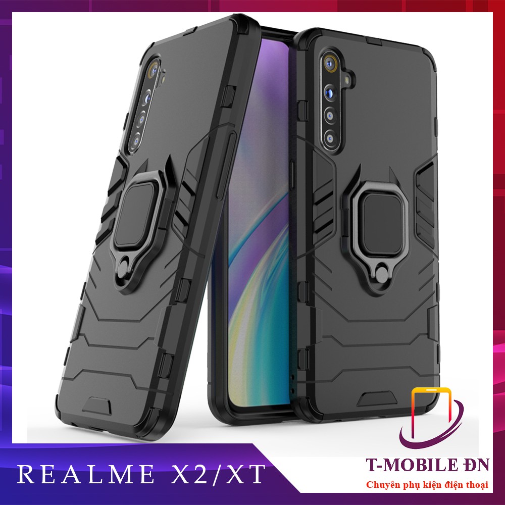 Ốp lưng Realme XT / Realme X2 / Realme XT 730G iron man chống sốc kèm nhẫn iring chống xem video