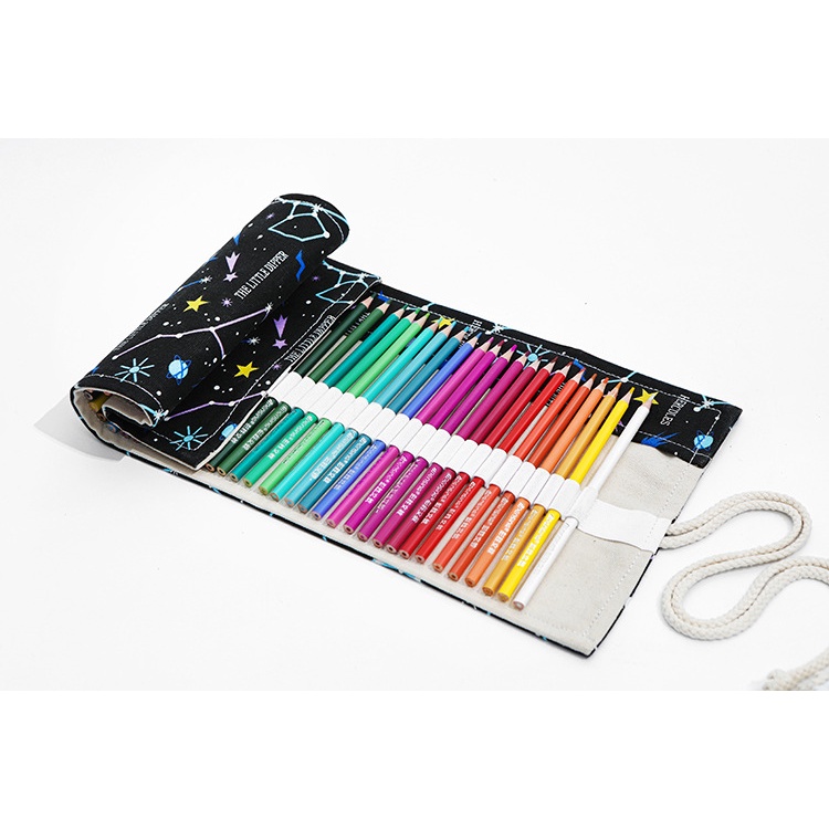 Túi Đựng Bút Bằng Vải Canvas 36 48 72 Lỗ Màu Sắc Đẹp Mắt Tiện Dụng