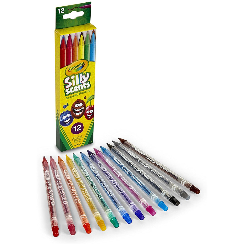 Bút chì 12 màu dạng vặn có mùi hương Crayola