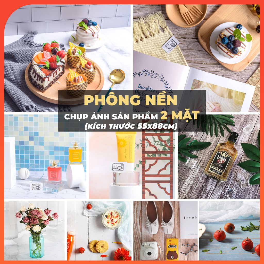 (Lỗi sản phẩm đổi mới) [ link 2 ] Phông nền chụp ảnh 2 mặt phông nền 3D chụp ảnh sản phẩm phông nền giấy  TiTI DECOR