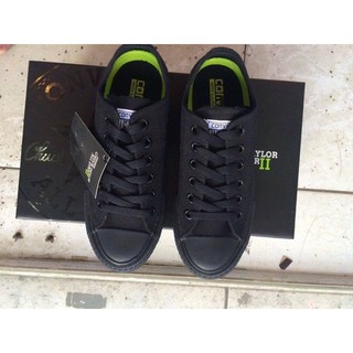 Giày allstar chuck ii cổ thấp nữ full đen