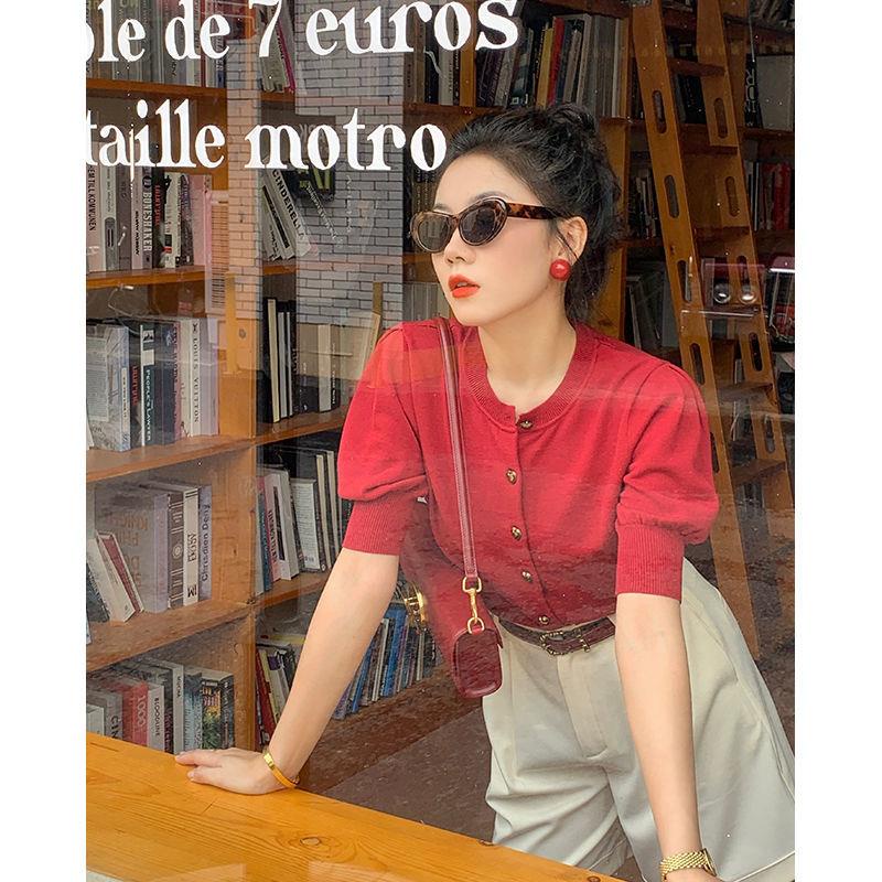 ♗Áo thun tay ngắn kiểu phồng thời trang mùa hè sành điệu cho nữ