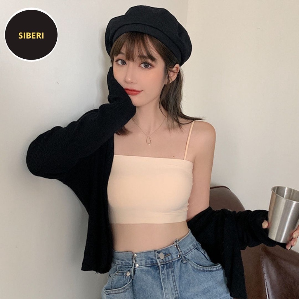 Áo bra su đúc, mềm mịn, mát lạnh, áo ngực dạng ống 2 dây mảnh quyến rũ, co giãn 4 chiều_ Siberi | BigBuy360 - bigbuy360.vn