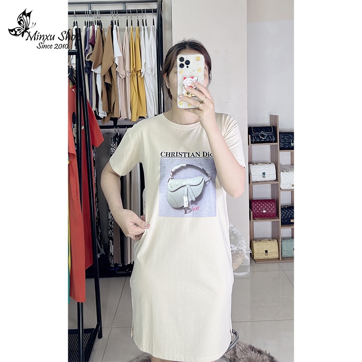 Váy Ngủ Đầm Ngủ Mặc Nhà Cotton Dáng Suông Minxu Shop - Chất Liệu Cotton Mềm Mịn Thoải Mái (Mã VA)