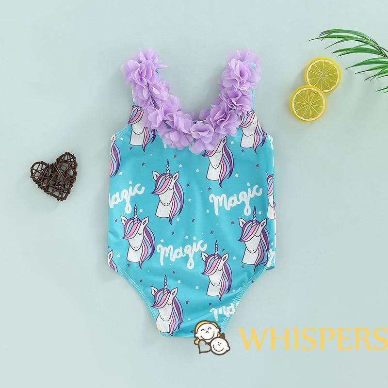 WHISPERS-Baby Girls Bikini Elastic Sleeveless Animal Print Swimsuit for Summer Beach