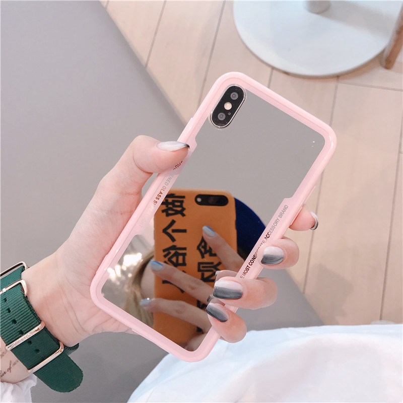 Women's Fashion 2in1 Mirror Casing Silicone CASE iPhone 11 12 Pro Max iPhone 6 6S 7 8 Plus XR XS Max Cover