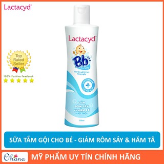 Sữa Tắm Gội Cho Bé Lactacyd BB - Giảm Rôm Sảy Và Hăm Kẽ 250ml