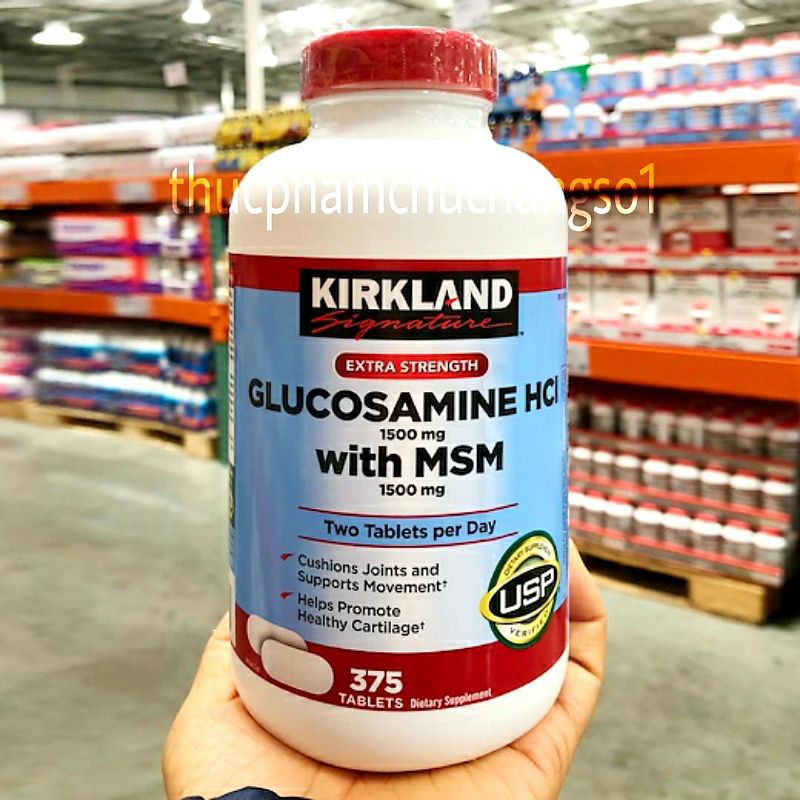 Glucosamine Kirkland 375 Viên Uống Bổ Khớp Cam Kết Chính Hãng