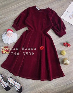 Đầm nhung đỏ cao cấp
