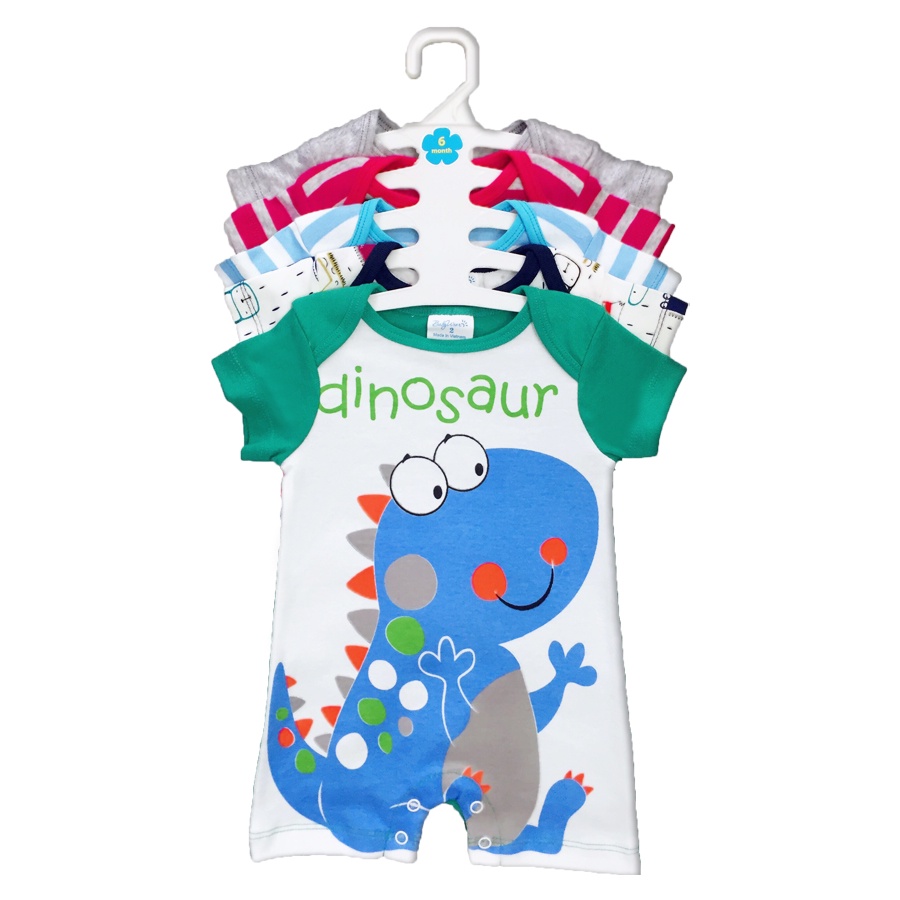 Set 5 Áo Liền Quần Tay Ngắn Cho Bé Trai ( Body Đùi ) Baby Wear ( Màu Ngẫu Nhiên )