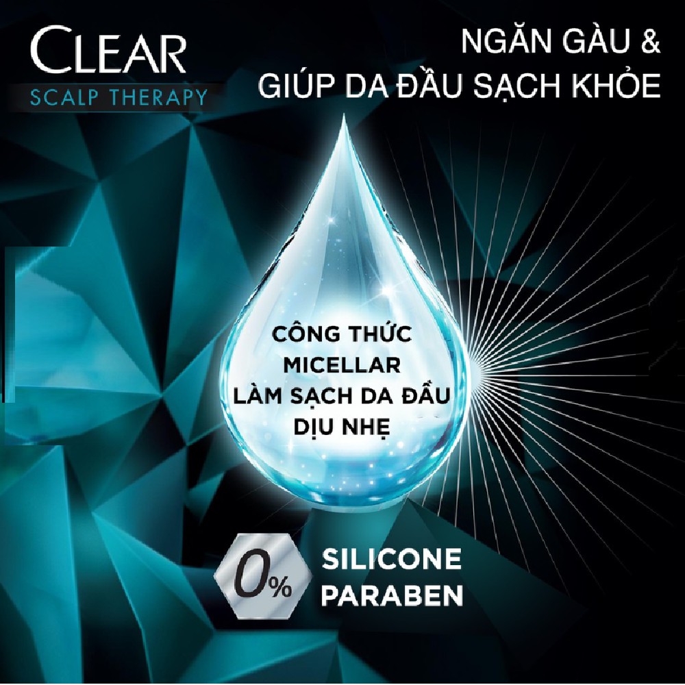 Dầu xả Clear công thức Micellar 380ml/chai