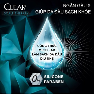 Dầu gội Clear công thức Micellar 380ml/chai